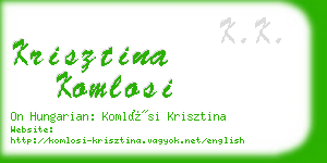 krisztina komlosi business card